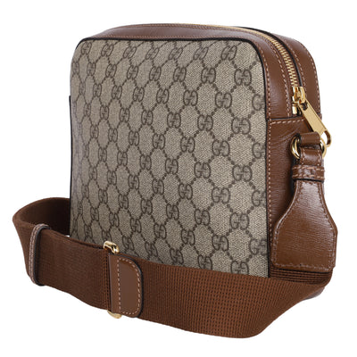 GG Supreme Monogram Interlocking G Messenger Shoulder Bag