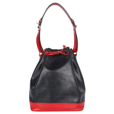 Black/Red Epi Leather Large Noe Bag