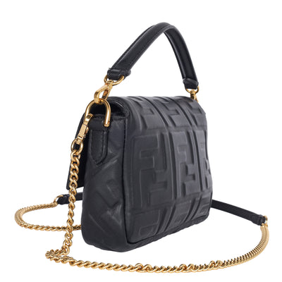 FF Embossed 1974 Mini Baguette Shoulder Bag