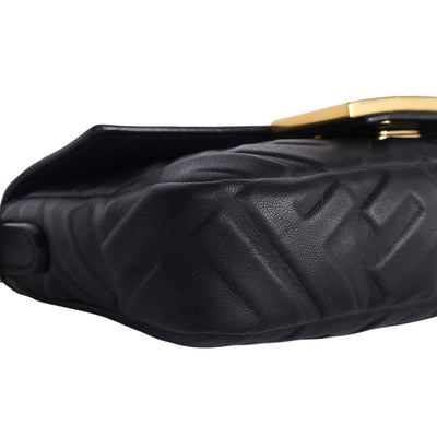 FF Embossed 1974 Mini Baguette Shoulder Bag