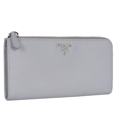 Saffiano Triangle Half Zip Wallet