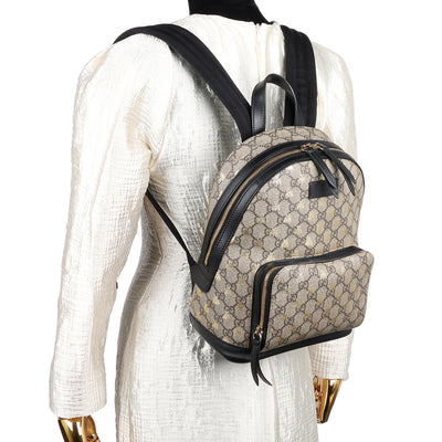 GG Supreme Monogram Bees Small Day Backpack