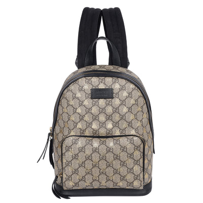 GG Supreme Monogram Bees Small Day Backpack