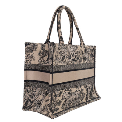 Book Tote Embroidered Canvas Medium