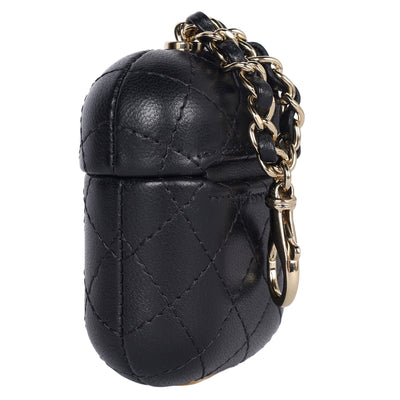 Lambskin Quilted Airpods Pro Case With Chain