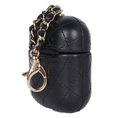 Lambskin Quilted Airpods Pro Case With Chain