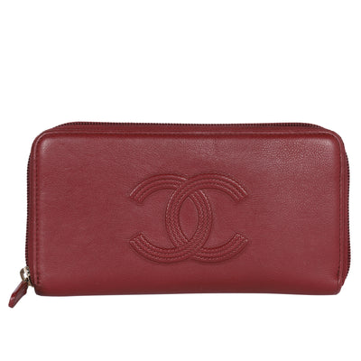 Timeless Zip Around Wallet Burgundy
