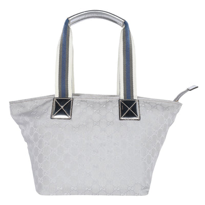GG Monogram Supreme Shoulder Bag Silver