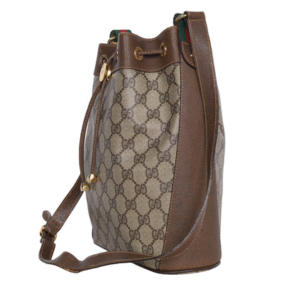 GG Supreme Web Canvas Bucket Shoulder Bag