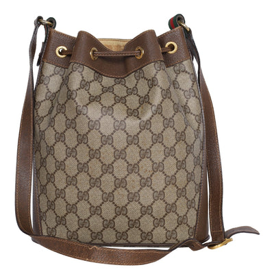 GG Supreme Web Canvas Bucket Shoulder Bag