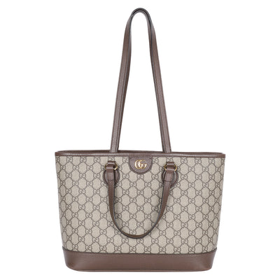 GG Supreme Monogram Textured Calfskin Ophidia Shoulder Tote