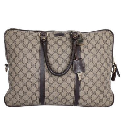 GG Canvas Monogram Briefcase Travel Bag