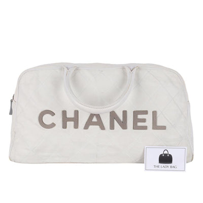 Sports Quilted Handbag White