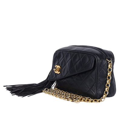 Lambskin Leather Camera Crossbody Bag