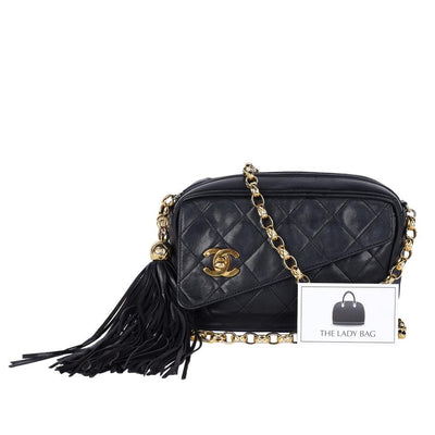 Lambskin Leather Camera Crossbody Bag