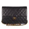 Front Flap Snap Shoulder Bag Black
