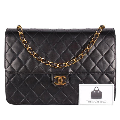 Front Flap Snap Shoulder Bag Black