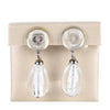 Silver Drop Clip Earrings