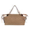GG Bamboo Leather Satchel Bag
