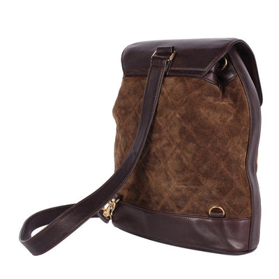 Suede Leather Backpack Slingback