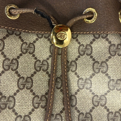 GG Supreme Web Canvas Bucket Shoulder Bag