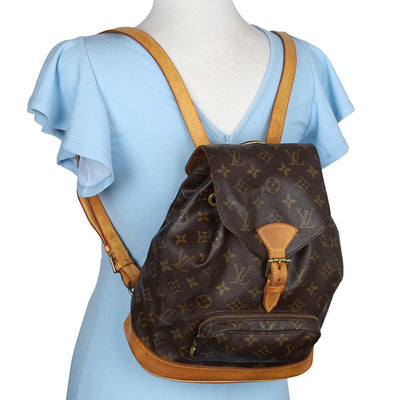 Monogram Canvas Montsouris Backpack MM Brown