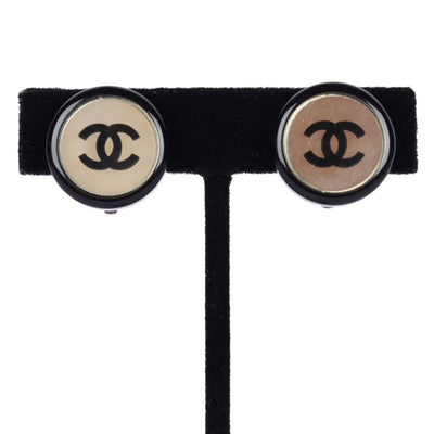 CC Mirror clipped earrings